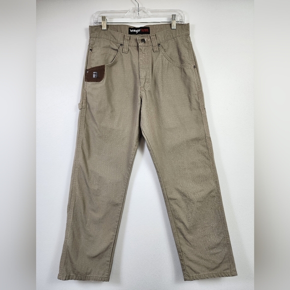 Wrangler Riggs Workwear Men's Khaki Carpenter Pants Straight Leg, sz 30x30 - Picture 4 of 16